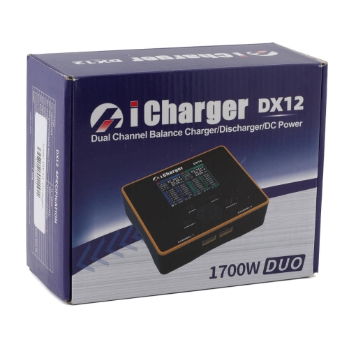iCharger DX12 Dwukanałowa Ładowarka 1700W 50A LiPo 2x12S